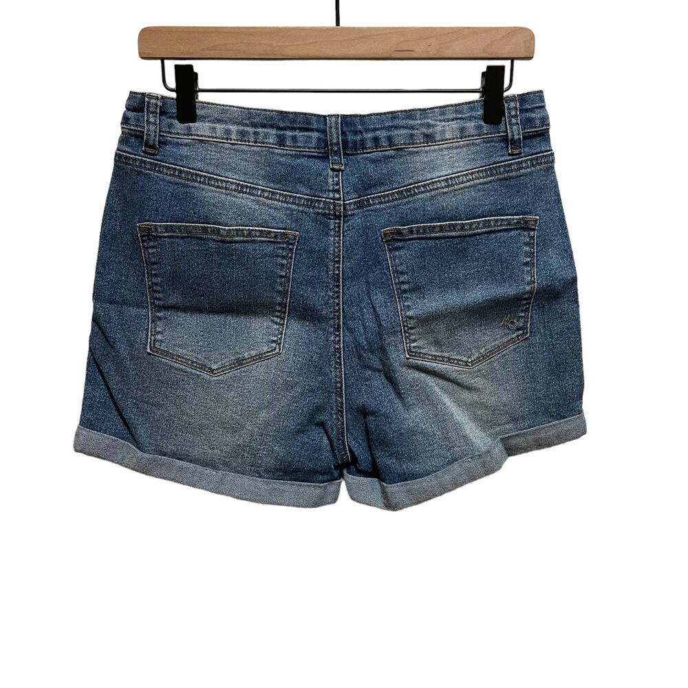 ModCloth Denim Hi Rise Folded Cuff Jeans Shorts 12 - Picture 3 of 4